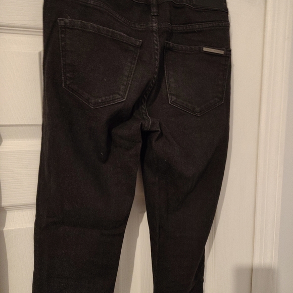 Women's New Kylie And Kendall Black Jeans Hi Waist Distressed Perfectly Stretch - Picture 6 of 10
